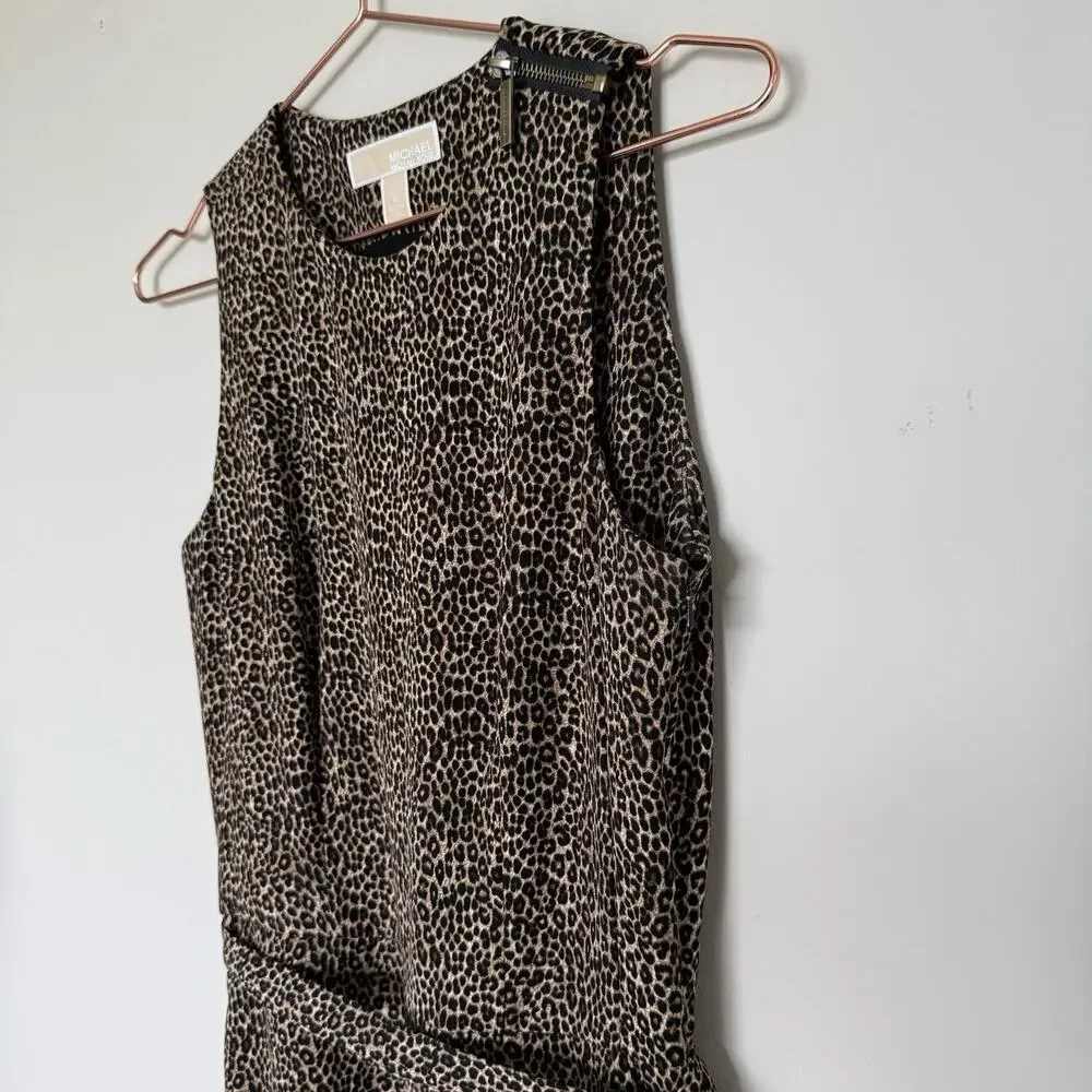 Michael Kors Womens Jumpsuit 0 Animal Print Old Money Preppy Classic Mob Wife